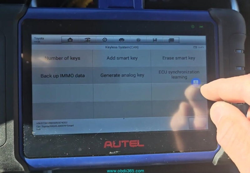 Autel IM508 Adds 2024 Highlander Smart Key via Xhorse XM38