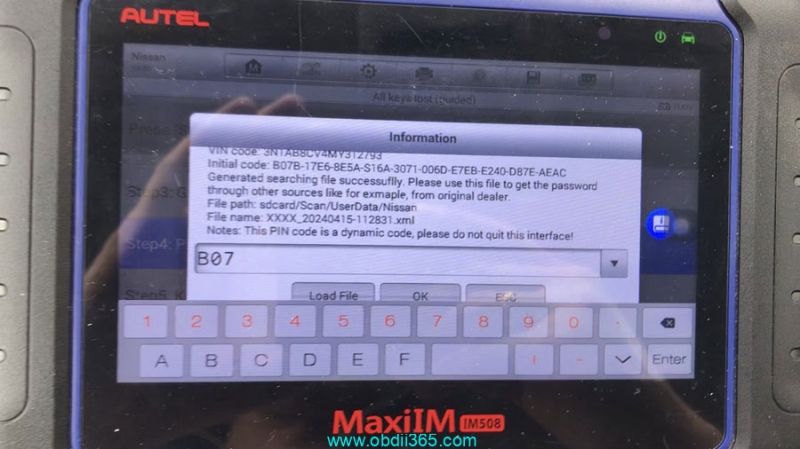 Autel IM508 Nissan Sentra 2021 Asks for PIN Code?