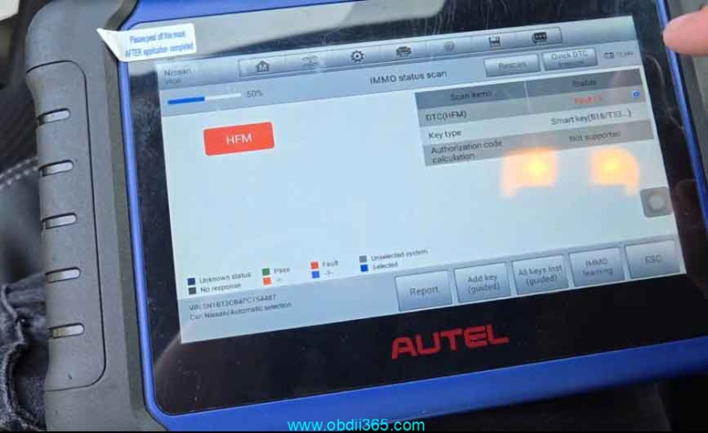 Autel IM508 Program 2023 Nissan Rogue Smart Key with 40 PIN Cable