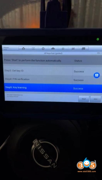 Autel IM508 Read 2024 Nissan Rogue AKL Pin Code with APB131