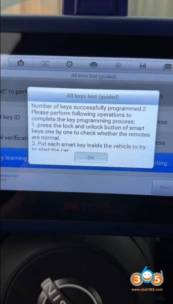 Autel IM508 Read 2024 Nissan Rogue AKL Pin Code with APB131