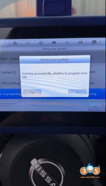 Autel IM508 Read 2024 Nissan Rogue AKL Pin Code with APB131