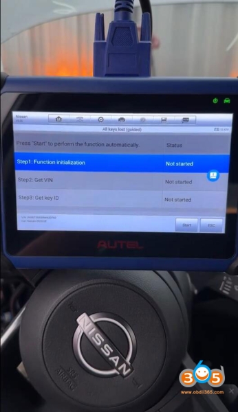Autel IM508 Read 2024 Nissan Rogue AKL Pin Code with APB131