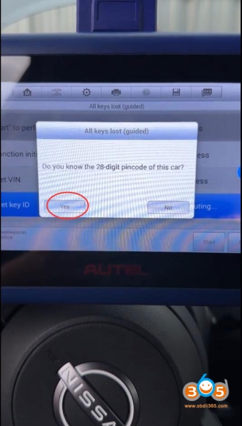 Autel IM508 Read 2024 Nissan Rogue AKL Pin Code with APB131