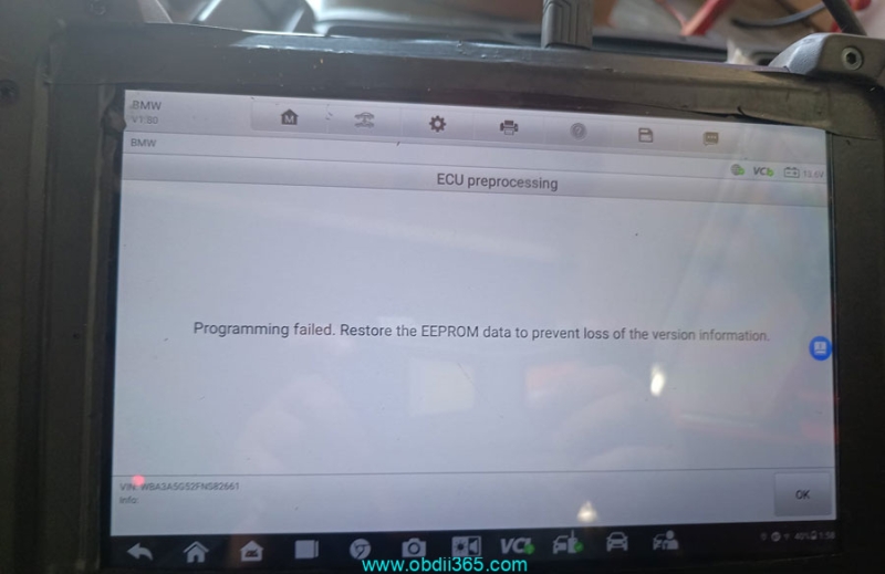 Autel IM608 BMW FEM Programming Failed, Restore EEPROM Data Solution