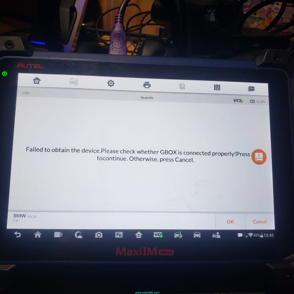 Autel IM608 Failed to Read BMW Bosch DME ISN solution