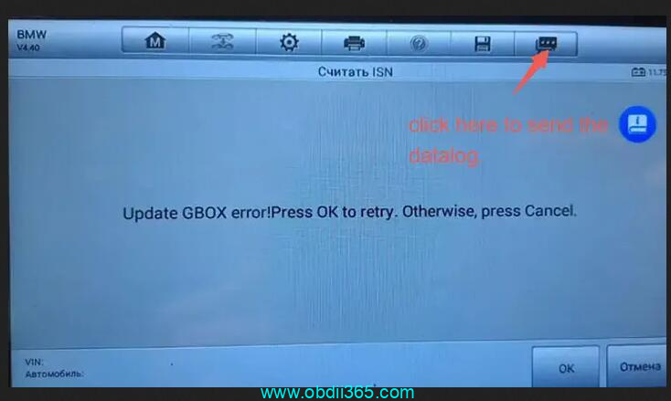 Autel IM608 II “Update GBOX Error” Solution