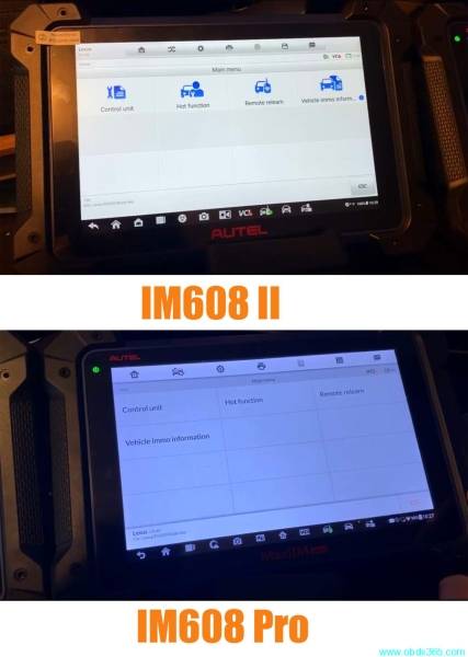 Autel IM608 Pro II vs IM608 Pro