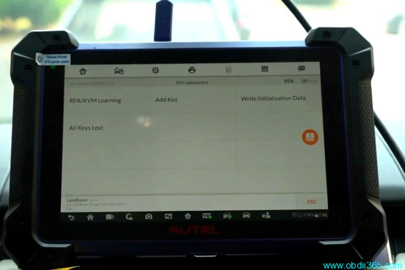 Autel IM608 Pro Program Range Rover Sport 2021 All Keys Lost by OBD