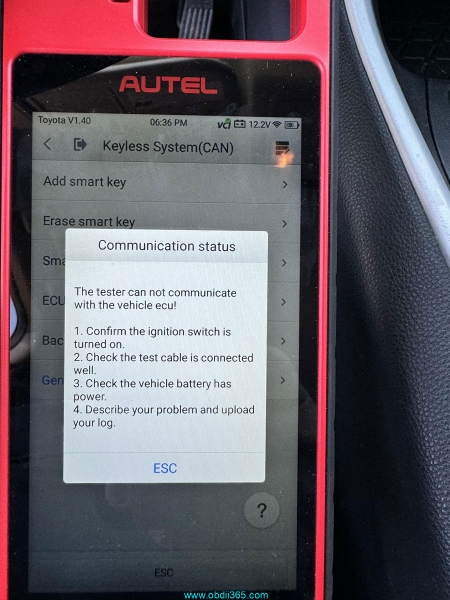 Autel KM100 Failed to Add 2020 Toyota RAV4 Key Solution