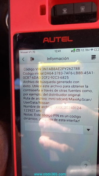 Autel KM100 Nissan Sentra 2023 Asks for PIN Code?