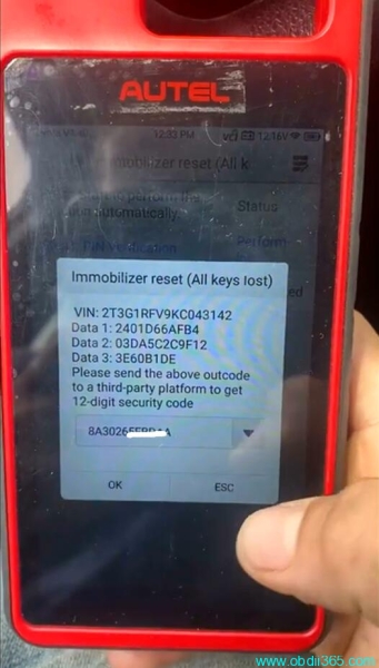 Autel KM100 Program 2019 Toyota RAV4 8A Blade Key All Keys Lost