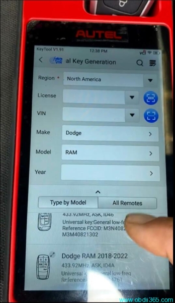 Autel KM100 Program 2020 Dodge RAM 4500 All Keys Lost