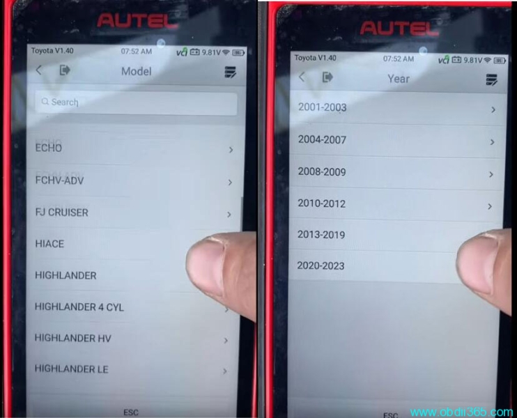 Autel KM100 Program 2021 Highlander All Keys Lost by OBD