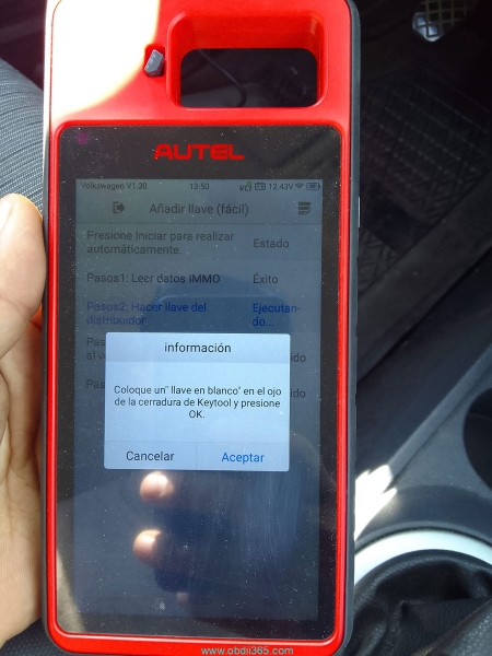 Autel KM100 Program VW Golf 2013 All Keys Lost by OBD