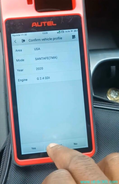 Autel KM100 Read Hyundai Santa FE 2020 PIN Code