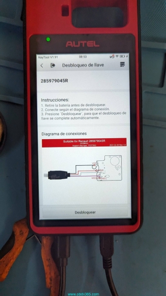 Autel KM100 Unlock Renault Koleos Remote PCF7952A