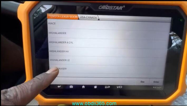 How to Add 2020 Toyota Highlander Proximity with OBDSTAR?