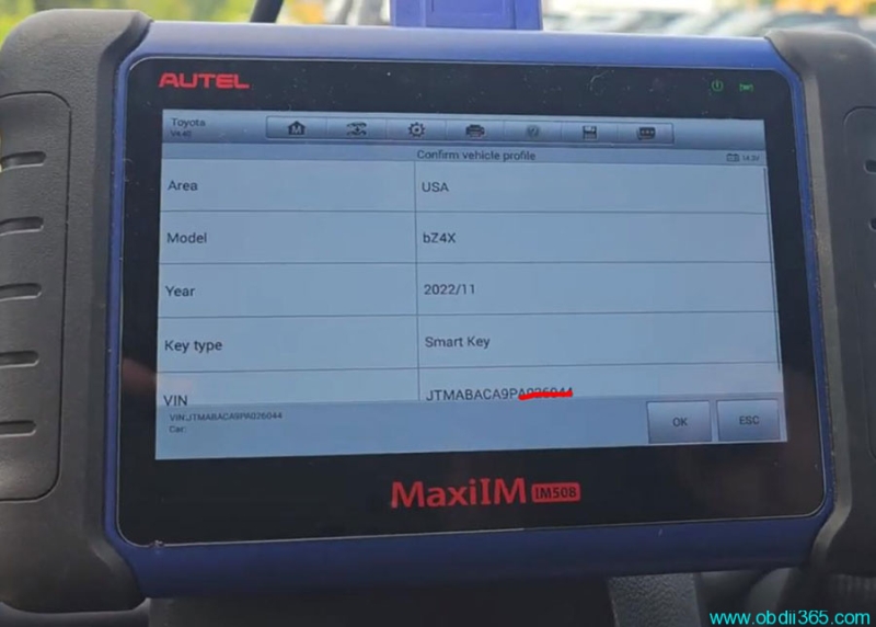 How to Add 2023 Toyota BZ4X Key by Autel IM508 and OBDSTAR 30 Pin Cable?