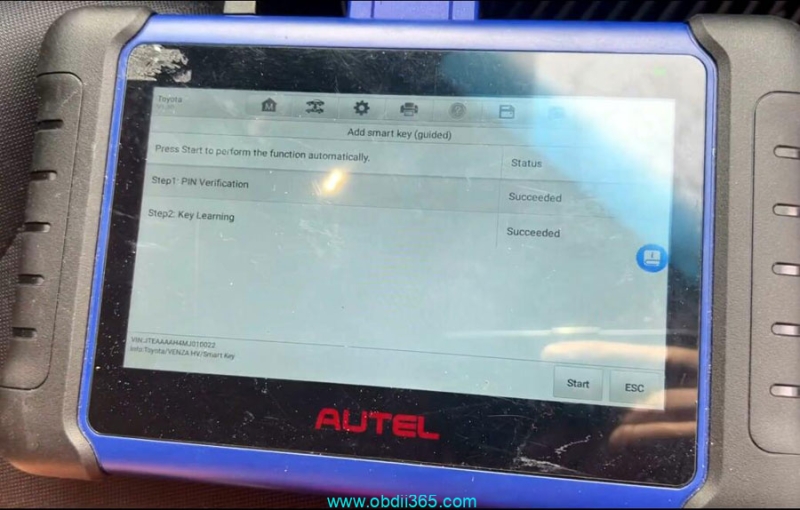 How to Add Toyota Venza 2021 Smart Key with Autel IM508 & 30-PIN Cable?