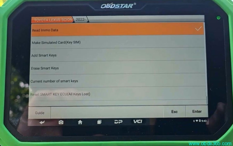 How to Adds 2023 Toyota BZ4X 8A-BA Proximity with OBDSTAR X300 DP Plus?