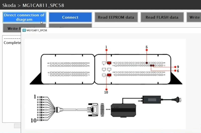 How to Clone Skoda MG1CA811 ECU by Launch X-prog3 PC Adapter?