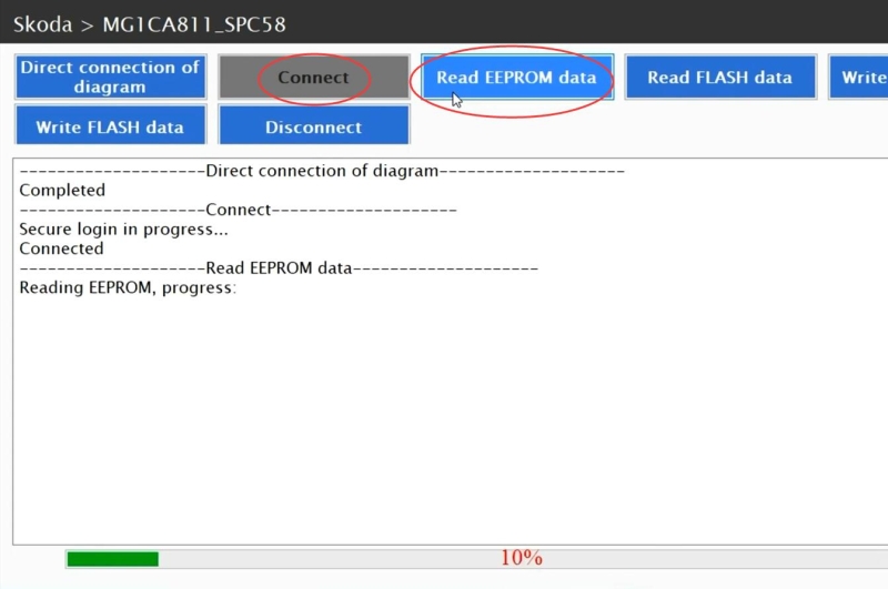 How to Clone Skoda MG1CA811 ECU by Launch X-prog3 PC Adapter?