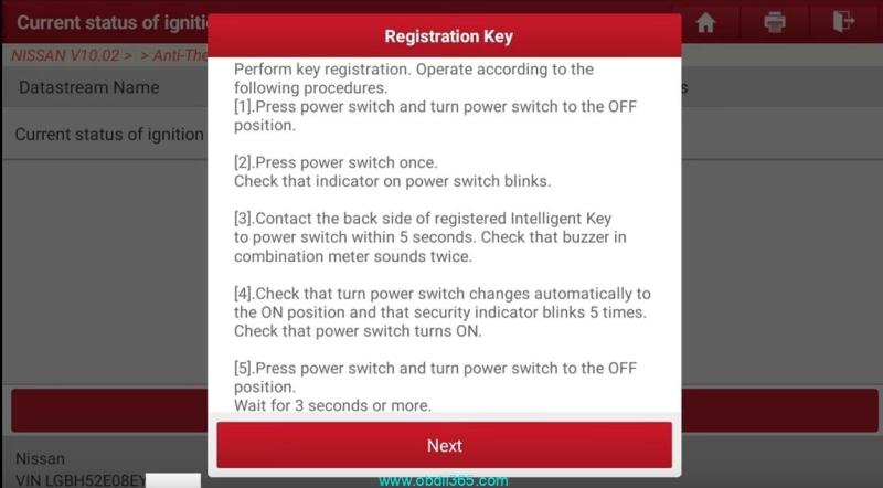 Launch X431 IMMO Plus Program Infiniti Q50 2016-2019 4A Smart Key