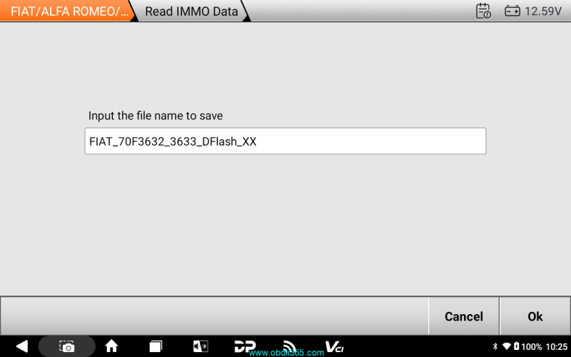 OBDSTAR G3 Read 20220- Fiat Hybrid IMMO Data from BCM