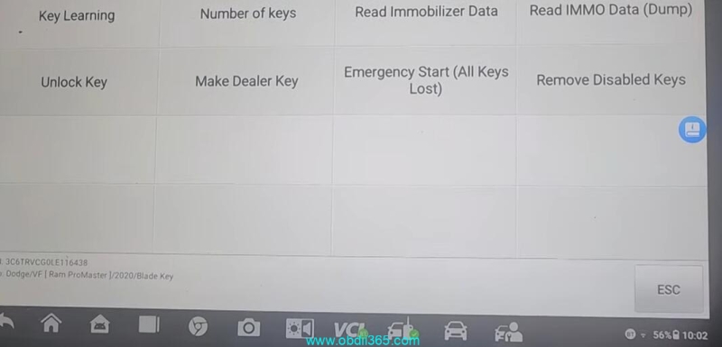 OTOFIX IM2 Program Dodge RAM Promaster 2020 Key