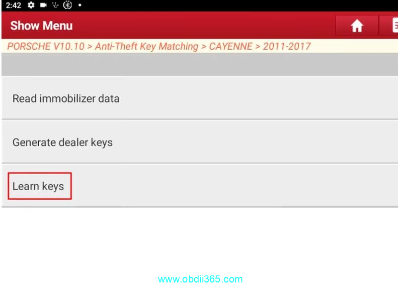 Program Porsche Cayenne 2011-2017 Key with Launch X431 IMMO Plus