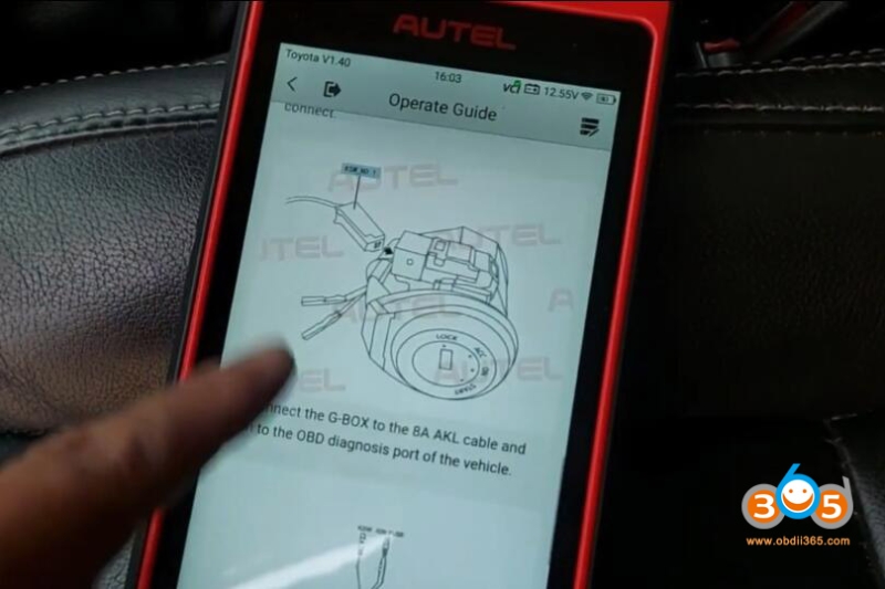 Program Toyota 8A H Blade Key AKL with Autel KM100 and Gbox3