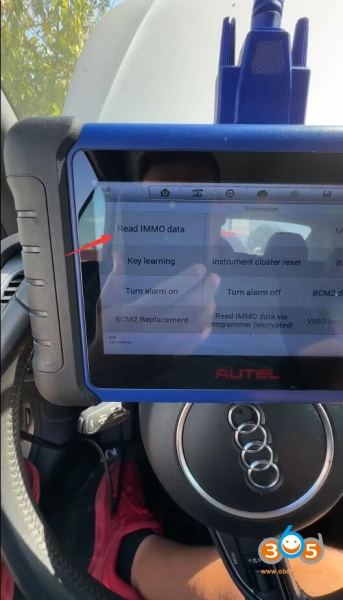 Read Audi BCM2 Encrypted IMMO Data with Autel IM508 and APB131