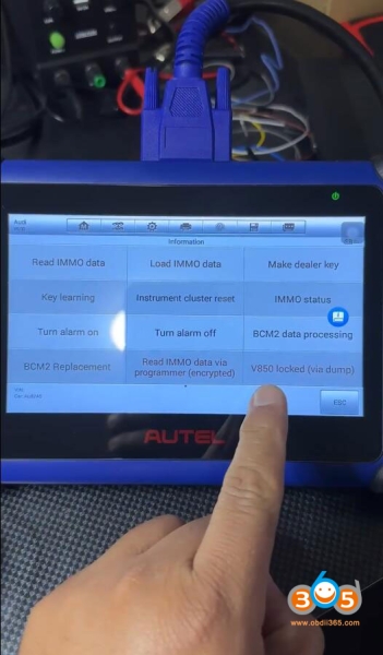 Read Audi BCM2 Encrypted IMMO Data with Autel IM508 and APB131