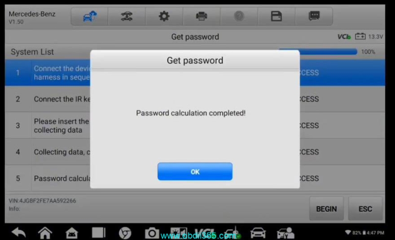 Read Benz W164 2009- EIS Password with OTOFIX IM1