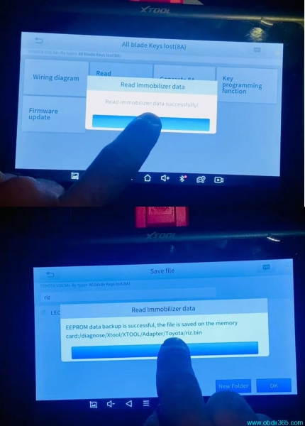 Xtool IK618 Program Toyota 8A Blade All Keys Lost via M822 Adapter