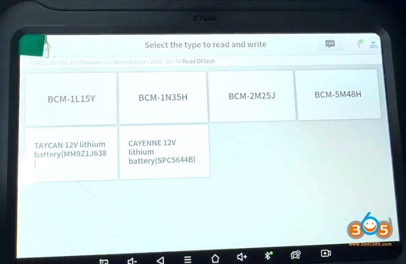 Xtool KC501 Read Porsche BCM 2011-2017 2M25J