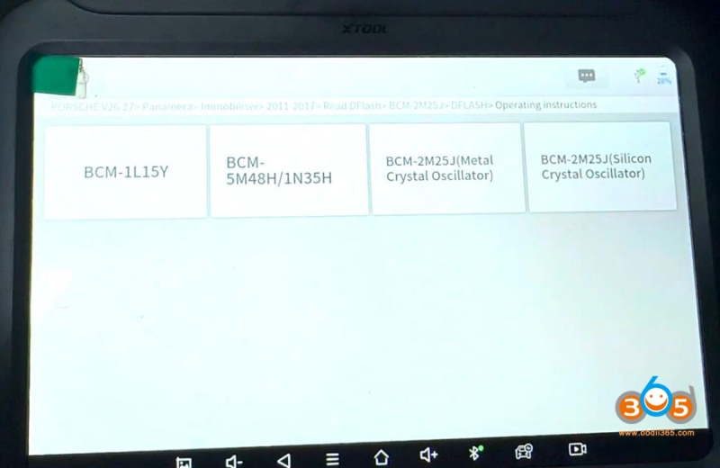 Xtool KC501 Read Porsche BCM 2011-2017 2M25J