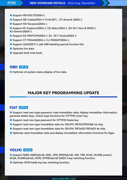 Xtool Update 2022- Volvo Key Programming