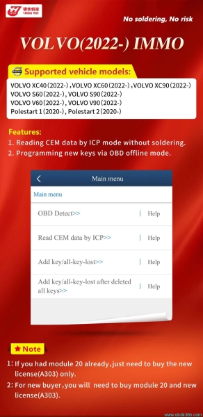 Yanhua Mini ACDP Adds Volvo 2022- Key Programming