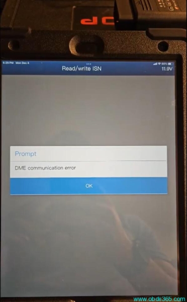Yanhua Mini ACDP BMW N20 DME Communication Error?