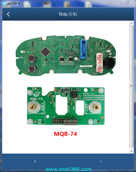 Yanhua Mini ACDP Wiring Diagram to VAG MQB D70F3526 Cluster