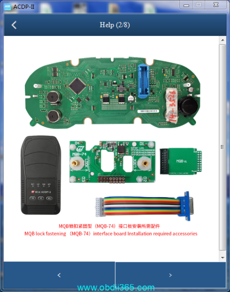 Yanhua Mini ACDP Wiring Diagram to VAG MQB D70F3526 Cluster