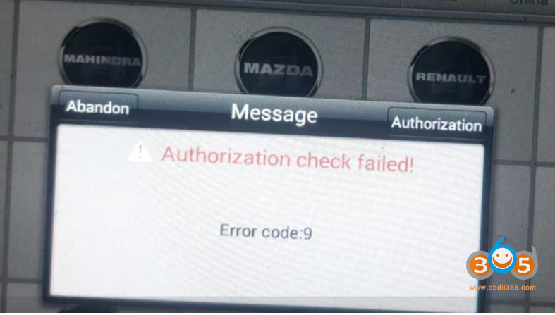 Autel IM508 IM608 Error Code 9 Solution