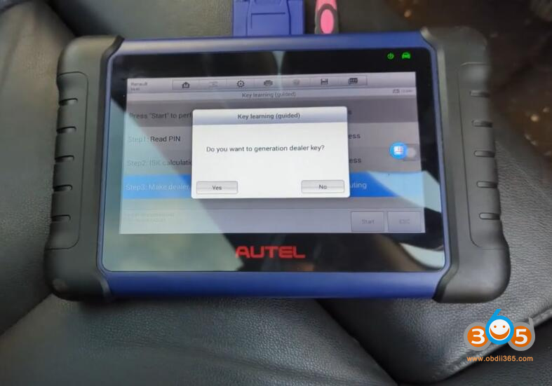 Autel IM508 Program 2019 Renault Kadjar All Keys Lost via OBD