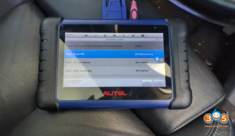 Autel IM508 Program 2019 Renault Kadjar All Keys Lost via OBD