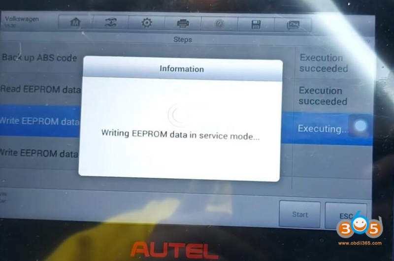 Autel IM508 VW Golf VDO 2009- All Keys Lost in Service Mode