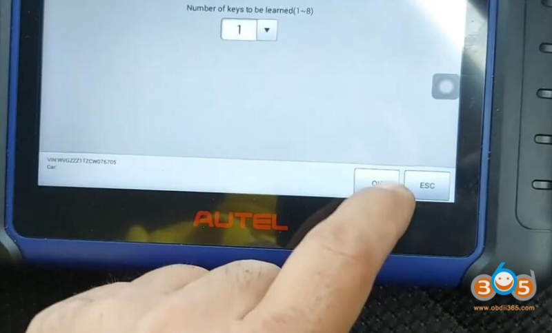 Autel IM508 VW Golf VDO 2009- All Keys Lost in Service Mode