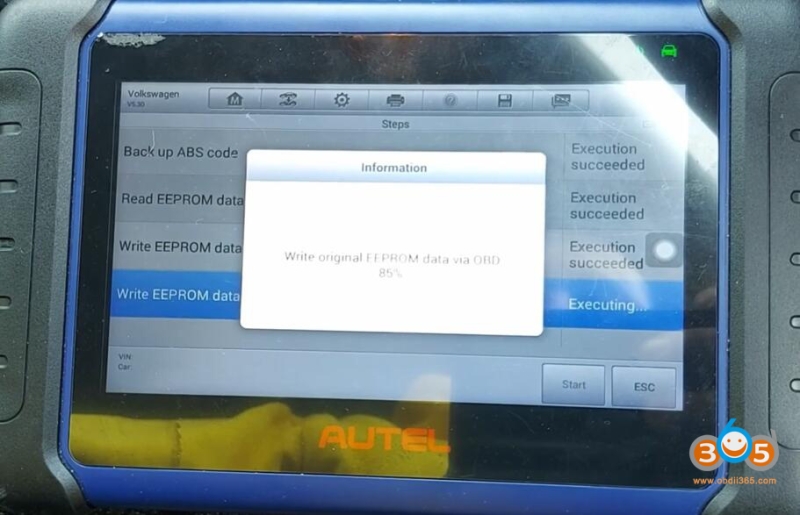 Autel IM508 VW Golf VDO 2009- All Keys Lost in Service Mode