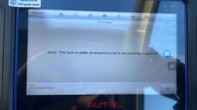 Autel IM508 VW Passat 2011 ID48 Cloning Type Not Supported?